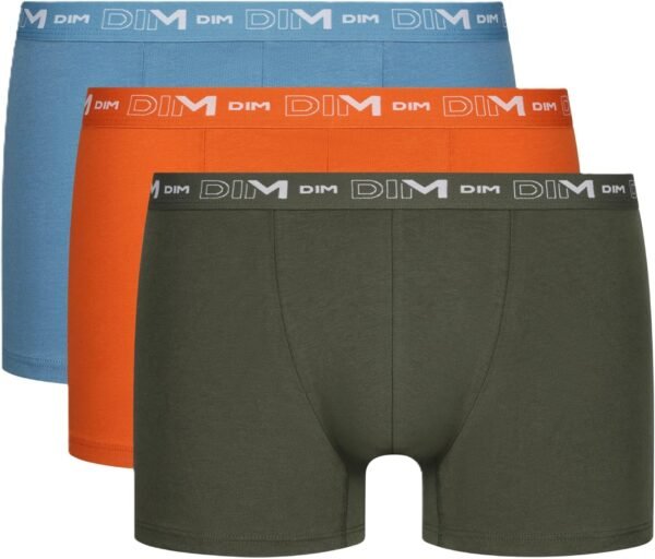 Dim Lot de 3 Boxers Homme | Coton Stretch Respirant | Maintien Optimal | sans Étiquette