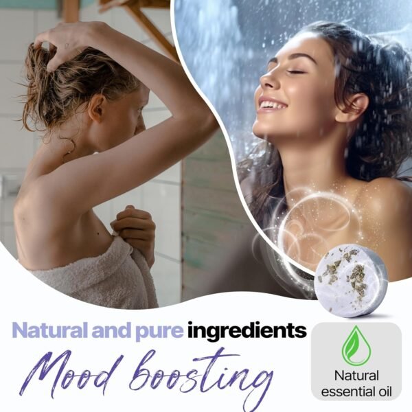 Vaporisateurs de douche Aromathérapie Cadeaux d'anniversaire pour femmes 8 pièces Cadeaux de la Saint-Valentin pour elle Maman Hommes Adolescents Adultes Pompes de bain Soins personnels avec des – Image 4