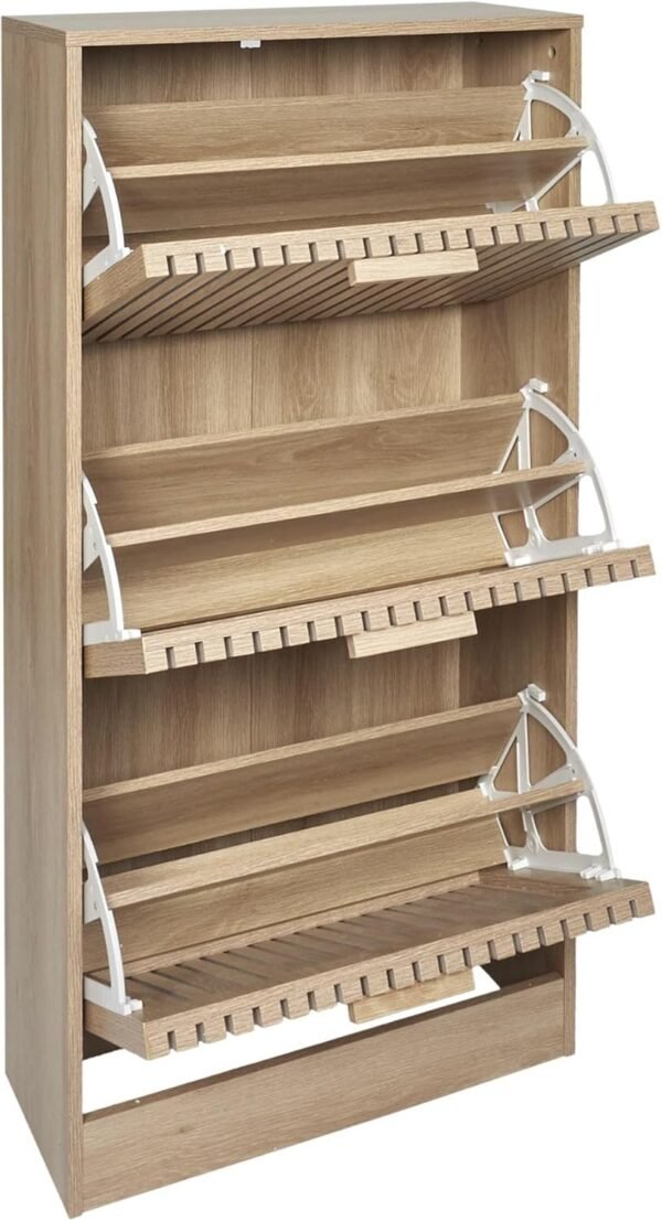 HOME DECO FACTORY - HD0206 - Meuble A Chaussure 3 Portes Klaus - Entrée, Salon – Image 9