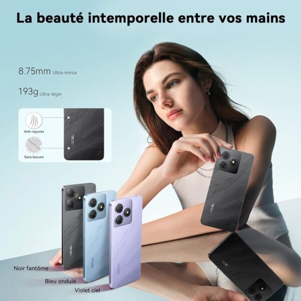 OSCAL Telephone Portable,Flat 2C Android 14 Telephone,6Go+64Go/TF 2To, Octa Core, 6.56" HD+,Batterie 5000mAh Smartphone Pas Cher,13MP+8MP,4G Smartphone, Face ID/Dual SIM/GPS/2Ans De Garantie -Noir – Image 9