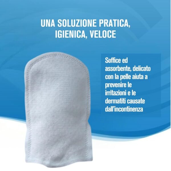 Take & Care Gants savonnés jetables Italie – 25 poignées jetables pour l'hygiène du corps | Testé dermatologiquement | Gants en polyéthylène pour soins personnels – Image 3