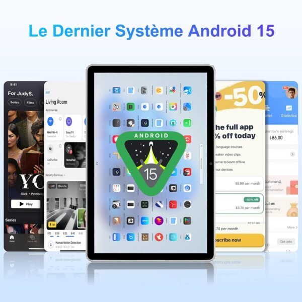 MAXLEGEN Tablette Tactile 11 Pouces, Android 15, 2K IPS Écran, 36GB RAM+256GB/1TB Extensible, Octa-Core 90Hz, 5G WiFi Tablets, 9580mAh, Caméra 13MP, GPS, Clavier/Souris/Stylet/Écouteur/Étui Inclus – Image 3