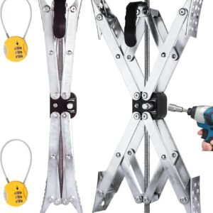 Maxchock Wheel Chock Lot de 2 stabilisateurs en forme de X (réglage du forage unique) Dual Axel RV pour remorque, camping-car, camping (XL-2)