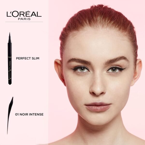 L’Oréal Paris - Eyeliner Waterproof Haute Précision - Tracé Ultra-Fin - Couleur Intense Longue Tenue - Super Liner Perfect Slim - Couleur : Noir Intense – Image 4
