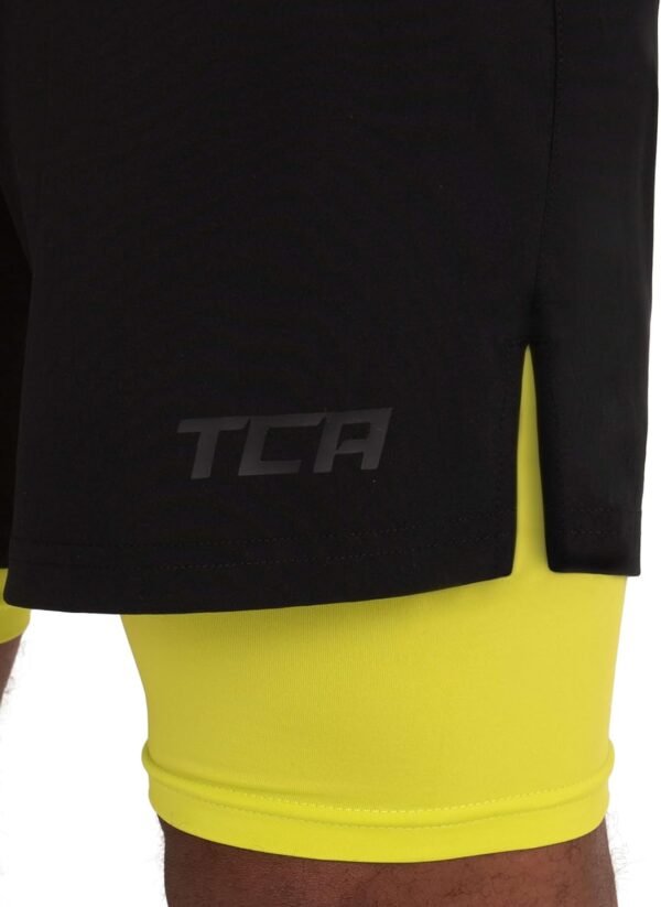 TCA Ultra Short Running Homme - Short Homme Sport avec Poche Arrière Zippée et Cuissard Compression Intégré - Shorts de Sport Homme – Image 3