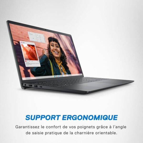Dell Inspiron 15 (3530) - Ordinateur Portable 15,6'' Écran FHD 120 Hz, Intel Core i5-1334U, 16 Go RAM, 512 Go SSD, Intel Iris XE, Windows 11 Home, Clavier AZERTY - Noir Carbone – Image 4