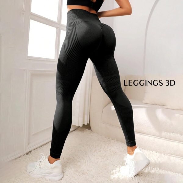 Leggings Anti Cellulite 3D Femme Original, Legging Anti-Cellulite à Compression 3 D, Minceur Taille Haute sans Couture, Pantalon de Sport Yoga Fitness Push-Up Sculptant – Image 6