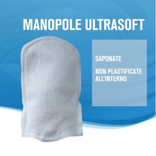 Take & Care Gants savonnés jetables Italie – 25 poignées jetables pour l'hygiène du corps | Testé dermatologiquement | Gants en polyéthylène pour soins personnels – Image 4