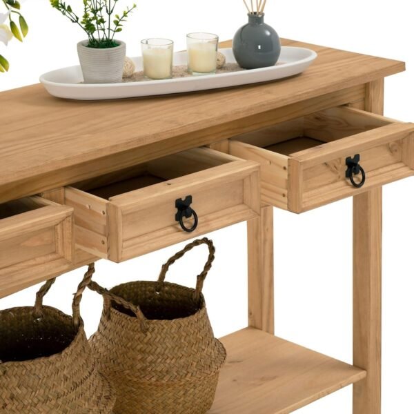 IDIMEX Console Meuble Salsa Table d'appoint en Bois, Meuble de Rangement Entrée ou Salon, avec 3 tiroirs, en pin Massif – Image 7