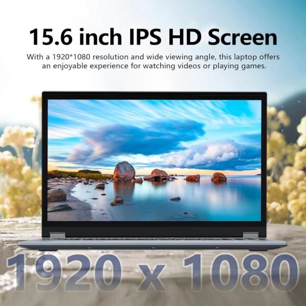 Ordinateur Portable 2 en 1, 15,6 Pouces Win 11 PC Portable Ryzen 3 3200U CPU, PC Portable 16Go DDR4 1To SSD, Radeon Graphics GPU, Laptop 360°Flip IPS Tactile Écran, RJ45+TypeC+Mini-HDMI+USB+Webcam – Image 2