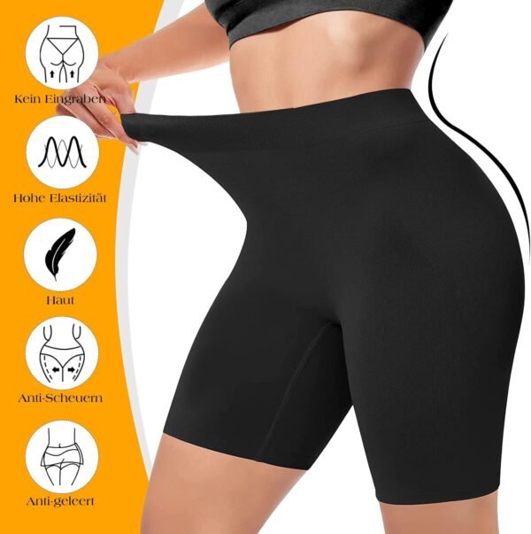 Lot de 2 Short Leggings Sport Femme sous Jupe ou Robe Anti-frottement Pantalons de Cyclisme pour Femme Legging Court sans Couture Boxer Short Sécurité – Image 2