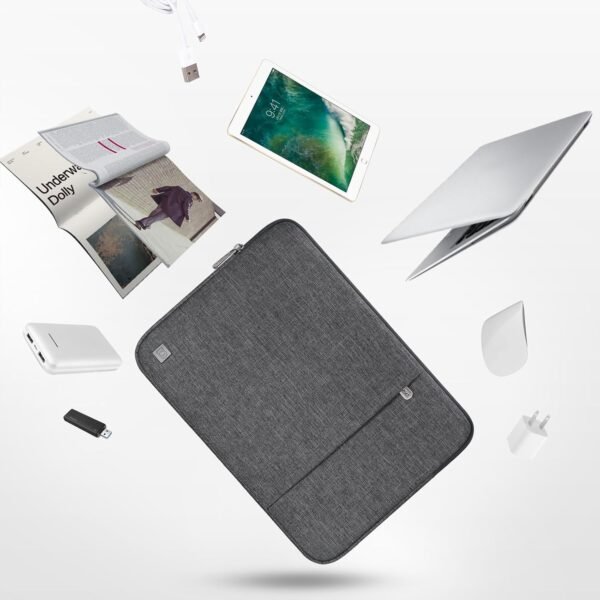 DOMISO 17 Pouces Imperméable Housse Sac de Protection Ordinateur Portable Sacoche pour 17.3" Lenovo IdeaPad 300/HP ProBook 470/Dell Inspiron 17/Lenovo Legion Y730,Gris Foncé – Image 5