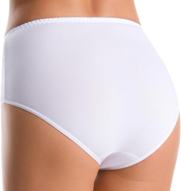 Teyli – Culotte Taille Haute en Coton avec Panneau en Dentelle à l’Avant, conçue pour Un Confort Optimal et Une Silhouette lissée. – Image 4