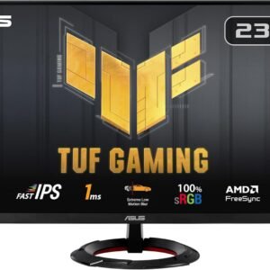 ASUS Moniteur de Gaming TUF Gaming VG249Q3R – 23,8 Pouces, Full HD (1920x1080), 180 Hz, Fast IPS, Extreme Low Motion Blur™, 1ms (GTG), FreeSync™, Variable Overdrive, 100% sRGB