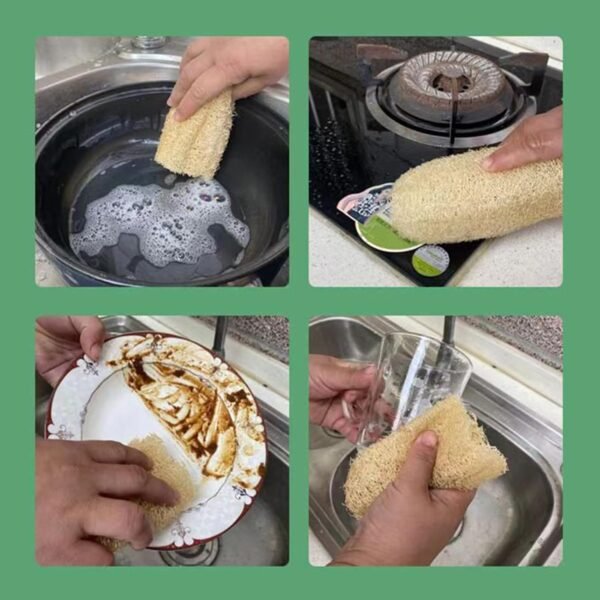 Éponge Luffa | Éponges De Bain De Douche,Accessoire De Bain Unisexe pour Hygiène Personnelle Voyage et Maison – Image 4