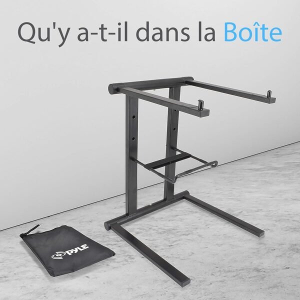 Pyle Support Ordinateur Portable - Table Debout avec Hauteur Pliable et Plateau - Support PC Portable - Accessoire Secondaire pour iPad, Station de Travail et Utilisation à Domicile avec Sac – Image 7