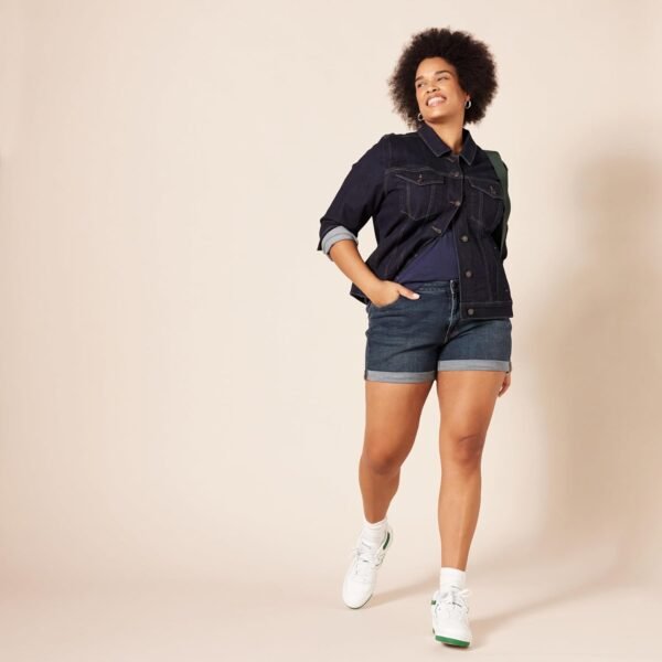 Amazon Essentials Short en Jean Coupe Slim Taille Mi-Haute avec Entrejambe de 10 cm Femme – Image 7