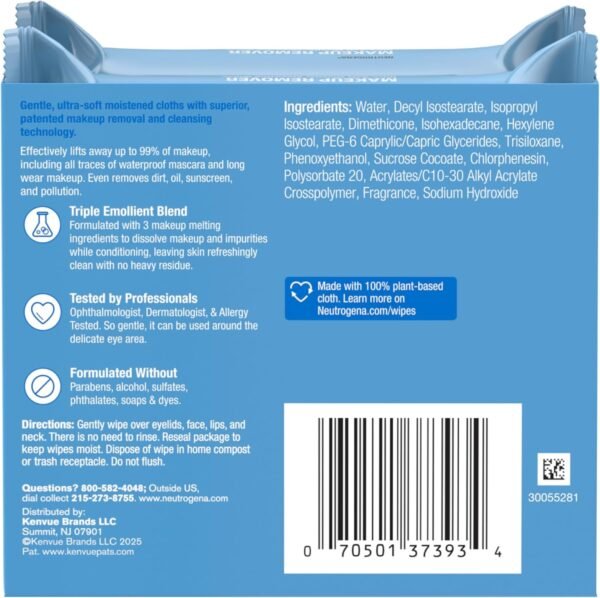Neutrogena Makeup Remover Cleansing Towelettes, 25 Count (Pack of 2) by Neutrogena – Image 9
