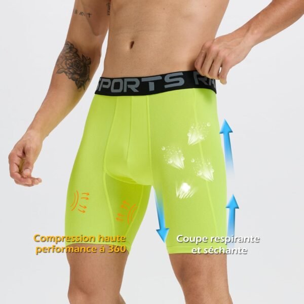 Shorts de Compression Ultra-Fins pour Hommes Collants de Course à Pied sous-vêtements de Sport Haute Performance Couche de Base en élasthanne – Image 3