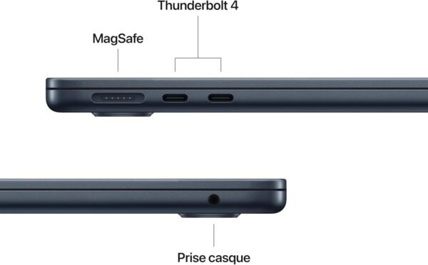 Apple MacBook Air 13 Pouces Ordinateur Portable avec Puce M4 : Conçu pour Apple Intelligence, Écran Liquid Retina de 13,6 Pouces, Mémoire unifiée de 16 Go, Stockage SSD de 256 Go, Touch ID ; Minuit – Image 5