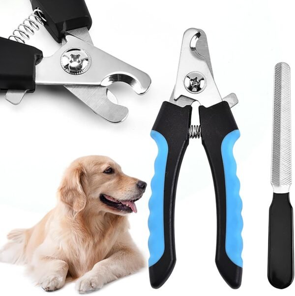 dinghaole Coupe-Ongles pour Chien, Coupe-Ongles de toilettage en Acier Inoxydable - pour Ongles de Chien et de Chat (Bleu) – Image 2