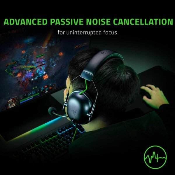 Razer BlackShark V2 X Casque de jeu : son surround 7.1 – Pilotes de 50 mm – Coussin en mousse à mémoire de forme – PC, PS4, PS5, Nintendo Switch, Xbox One, Xbox Series X et S, mobile – Prise audio 3,5 – Image 5