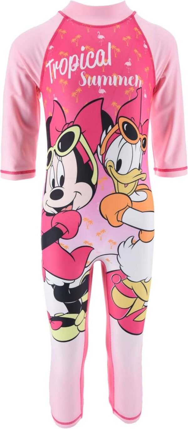Characters Cartoons Bébé Fille - Maillot de bain Combinaison Protection Soleil Anti UV T-shirt ou Combinaison - Mer Piscine - Été – Image 2