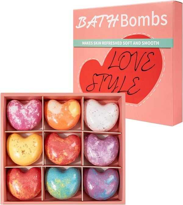 CHSEEO Bombe de Bain Coffret Cadeau, 9 Pièces Bombe de Douche Douche à Vapeur pour Enfants, Femmes, Anniversaire, Noël, Soins Personnels et Restauration du Corps