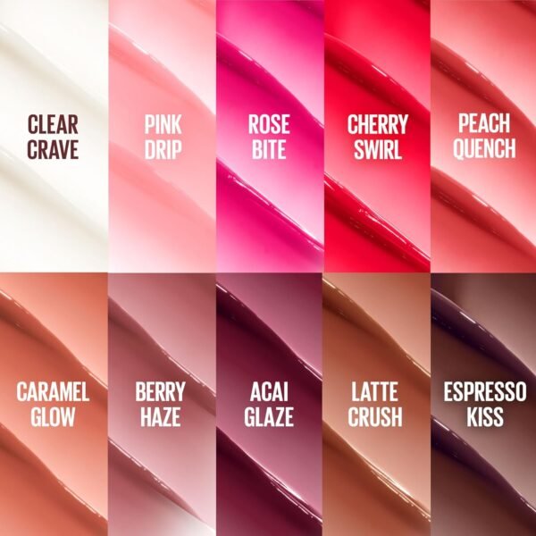 Maybelline New York - Baume Huile Hydratant - Lèvres Lissées et Brillantes - Effet Laqué - Enrichi en Acide Hyaluronique et Extrait de Cerises - Lifter Glaze - Teinte : 008 Acai Glaze – Image 6