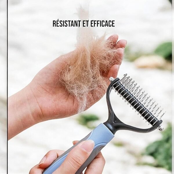 AIVORO Brosse Chien Poil Long, Brosses pour Chiens Chats, Brosse pour Chien 17+9 Dents Professionnel, Brosses de Toilettage pour Eliminer Nœuds/Sous-poil pour Animaux – Image 6