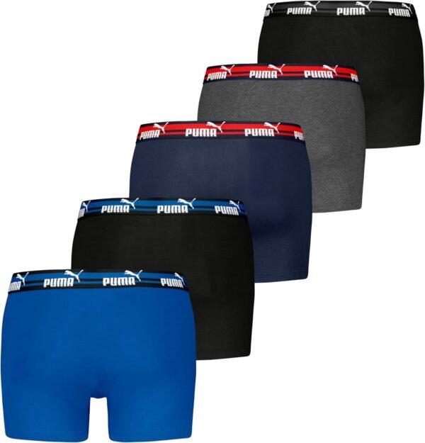 PUMA Men Bold Logo Boxer (Lot de 5) Homme – Image 2