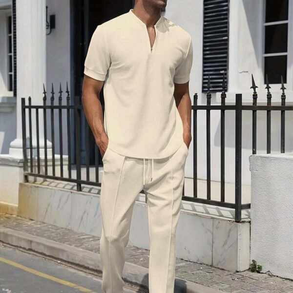 DONYKARRY 2 Pièces Survêtement Tendance Pour Hommes Jogging Survêtement Sport Costume – Image 2