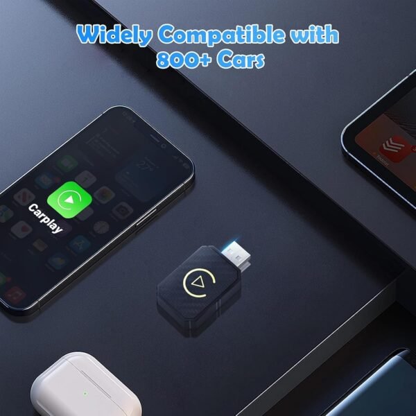 Weinsamkeit Adaptateur Car-Play sans Fil pour Smartphone, Uniquement pour Les Voitures 2016 + avec Car-Play Filaire D'usine, Puce 5G Double Cœur, Connexion Automatique en Quelques Secondes – Image 7