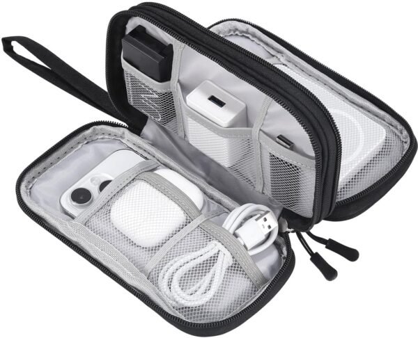 SOBEAU Sac de Rangement Câble,Organisateur Accessoires Électronique,Pochette Câble de Voyage,Sac de Cable Organizer Portable,Tech Pouch de Transport pour Disque Dur Externe, HDD USB Câbles, Chargeur