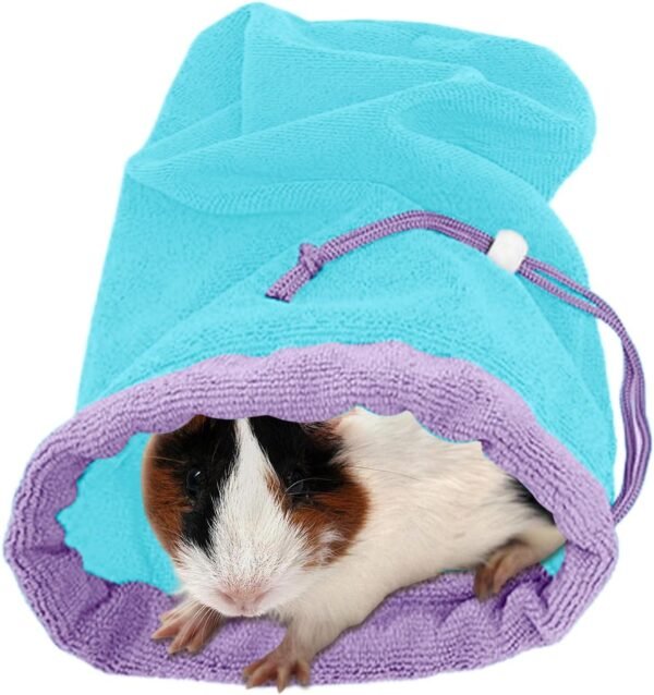 Petit sac de serviette de bain pour animal de compagnie, pochette de séchage portable, matériau doux et absorbant avec doublure imperméable, léger et compact pour le toilettage, les voyages et – Image 7