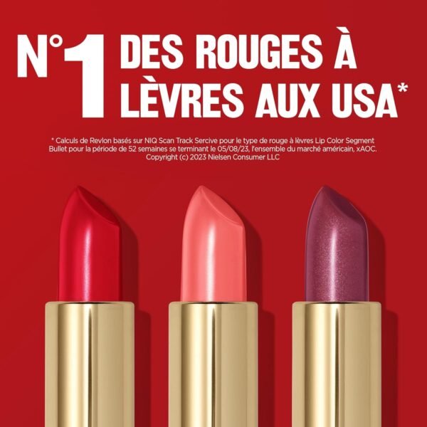 REVLON Rouge à lèvres Super Lustrous, Formule crémeuse pour des lèvres douces et pulpeuses, Sensation d'hydratation, 535 Rum Raisin, 4,2g – Image 4