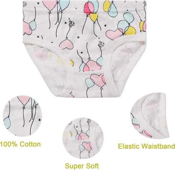 JackLoveBriefs Coton Culotte Fille 9&12 Pièces，âgés de 2 à 9 Ans – Image 4