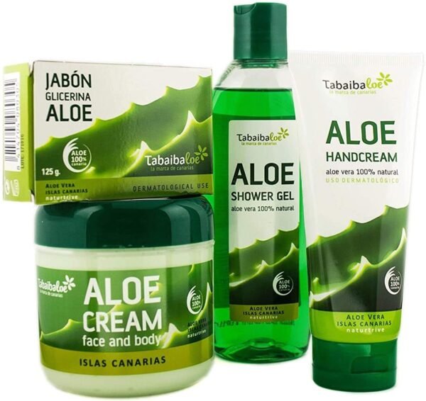 TABAIBA Aloe Vera Set de Sac de Voyage Bain/Soins Personnels Cosmétique Naturel, 1 Unité