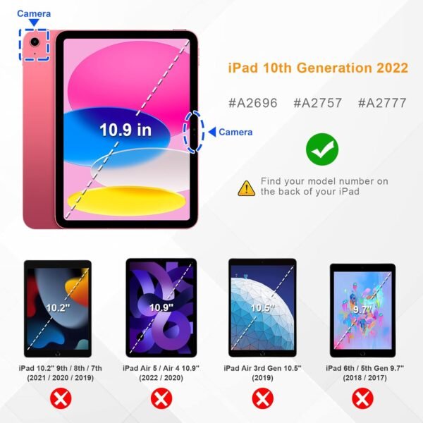 FINTIE Coque pour iPad (A16) 11ème Génération 11 Pouces 2025, iPad 10ème Génération 10.9 Pouces 2022 - [Rangement de Stylet] Coque Rigide Transparente Givrée, Housse Légère Fine, Jaune – Image 2