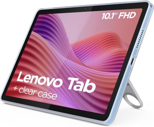 Lenovo Tab - Tablette Tactile 10.1'' WUXGA (MediaTek Helio G85, 8Coeurs, RAM 4Go, 64Go eMMC 5.1, Android 14, Wifi5 + Bluetooth) Étui Transparent - Polar Blue – Image 2