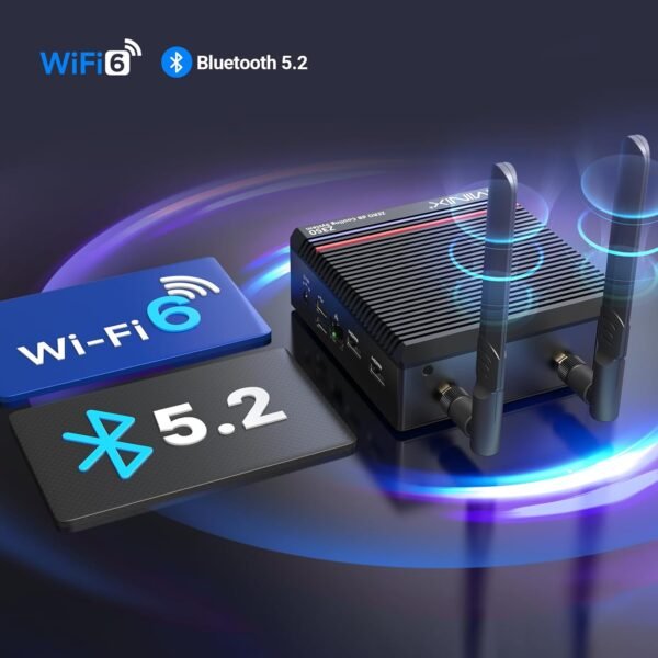 MINIX Fanless PC Windows 11 Pro, Intel i3-N350, Neo Z350-0dB 16GB DDR4 512GB M.2 PCIe Gen3 x 4 SSD Micro Desktop Computer, 4K Dual Display/2.5G LAN, for Business Home Office Multi-Tasking – Image 5