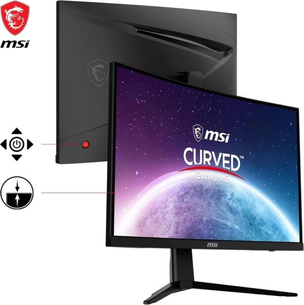MSI G2422C Écran gaming incurvé FHD de 23,6 pouces - dalle VA 1500R 1920 x 1080, 180 Hz / 1 ms, Adaptive Sync - DP 1.2a, HDMI 2.0b CEC – Image 5