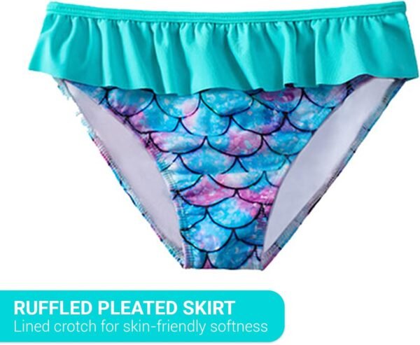 Maillot de Bain Fille Deux Pièces Combinaison Anti UV Fille Manches Longues Maillot pour Filles de 3-9 Ans – Image 5