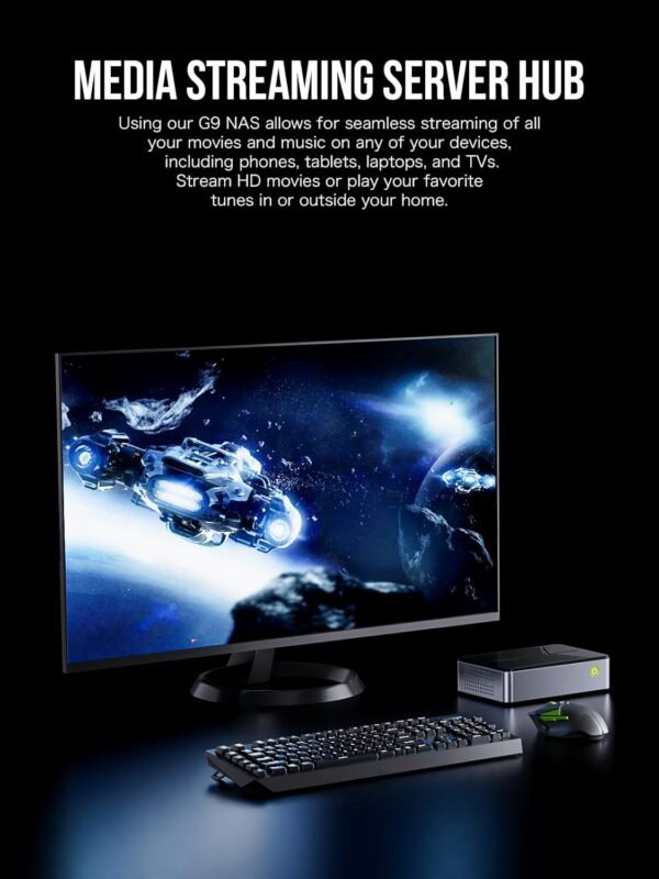 GMKtec Mini PC NAS, G9 Intel N150 Dual Boot Linux+OS Ordinateur de Bureau, 12GB DDR5 64GB eMMC + 512GB M.2 SSD, 4 emplacements M.2 NVMe, Dual NIC 2.5GbE, USB-C/USB 3.2 10Gbps, Stockage en réseau – Image 6