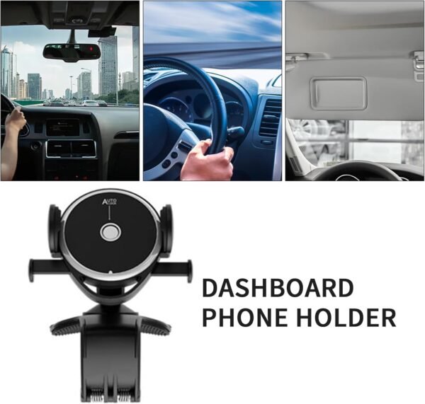 Générique Porte-Téléphone pour Tableau De Bord - Support de Téléphone Portable,Support Pliable Rotatif 360 Degrés pour Hommes et Femmes Voyage Sécurité Routière Véhicule Auto Camion – Image 4