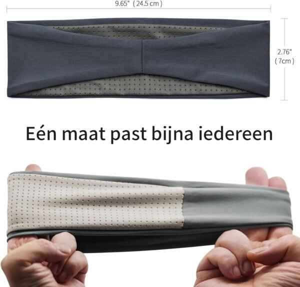 Bandeau Sport pour Femmes et Hommes, Sweatband Doux et Élastique, Antidérapant pour Course, Salle de Sport, Yoga, Vélo, Basket – Image 4