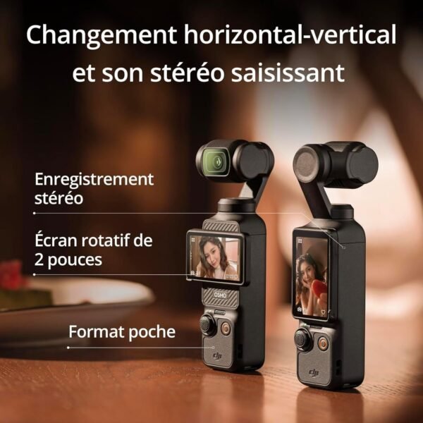 DJI Osmo Pocket 3 Créateur Bundle, camera vlog CMOS 1'' et Vidéo 4K/120 ips, digital et petite, Stabilisation à 3 axes, Suivi Facial/Objet, MAP rapide, avec Micro pour un Son net – Image 4