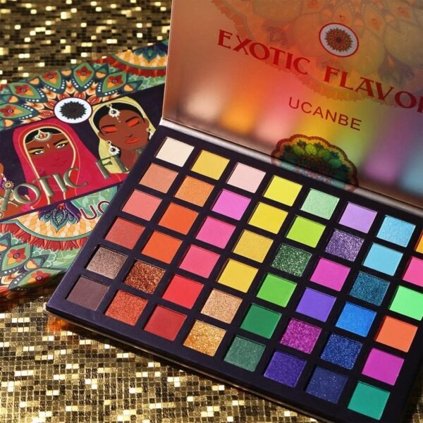 UCANBE Fard à Paupières 48 Couleurs - Palette Maquillage Yeux Shimmer Matte Hautement Pigmentées - Ombre a Paupiere Imperméable Longue Durée – Image 2