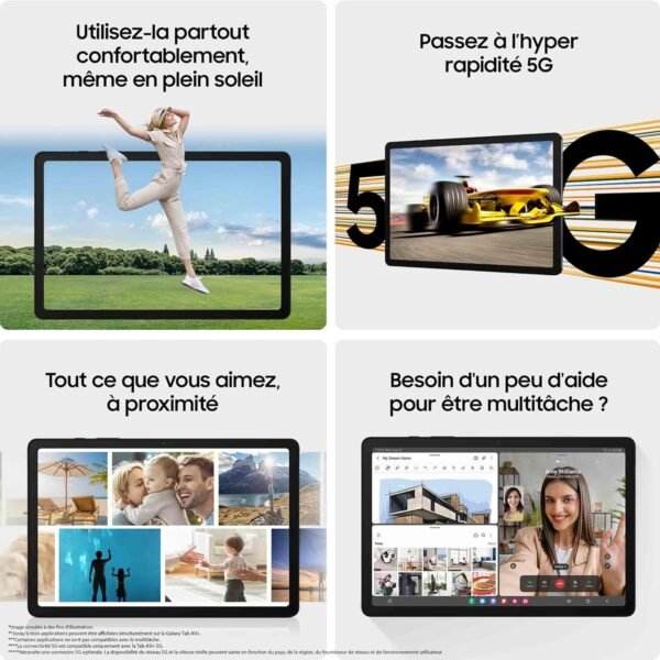 Samsung Galaxy Tab A9+ Tablette Android, 64 Go de Stockage, Grand écran de 11", Wifi, Son 3D, Bleu marine, avec Chargeur secteur rapide 25W inclus (version FR) – Image 5
