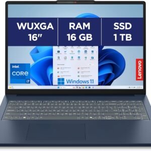 Lenovo IdeaPad Slim 3 16IRH10 - Ordinateur Portable 16'' WUXGA (Intel Core i7-13620H, RAM 16Go, SSD 1To, Intel UHD Graphics, Windows 11 Home) Clavier AZERTY Français - Bleu